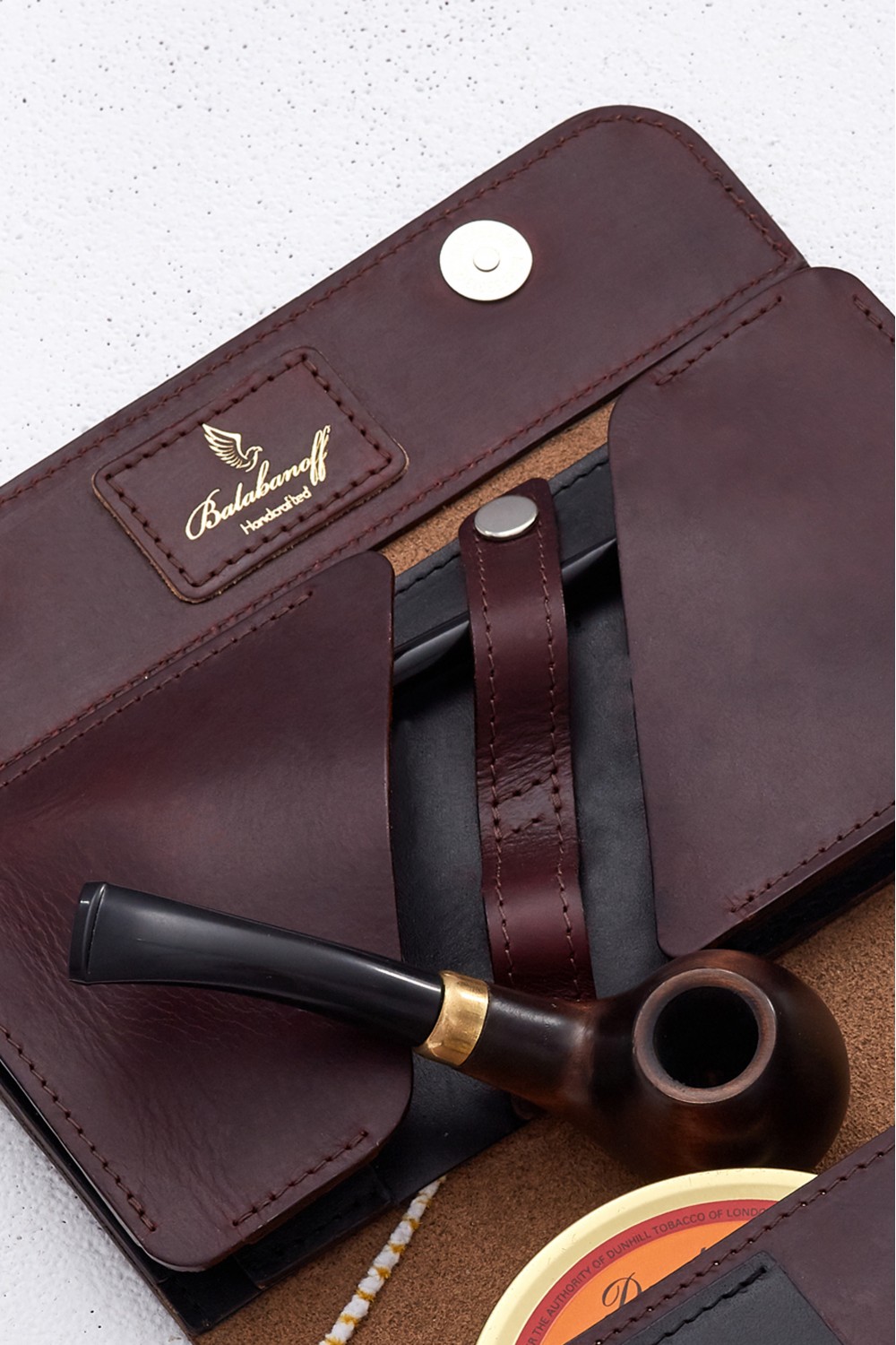Balabanoff Double Pipe Case Burgundy