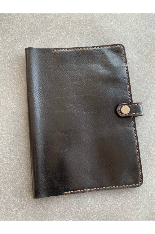 Horween leather notebook cover black