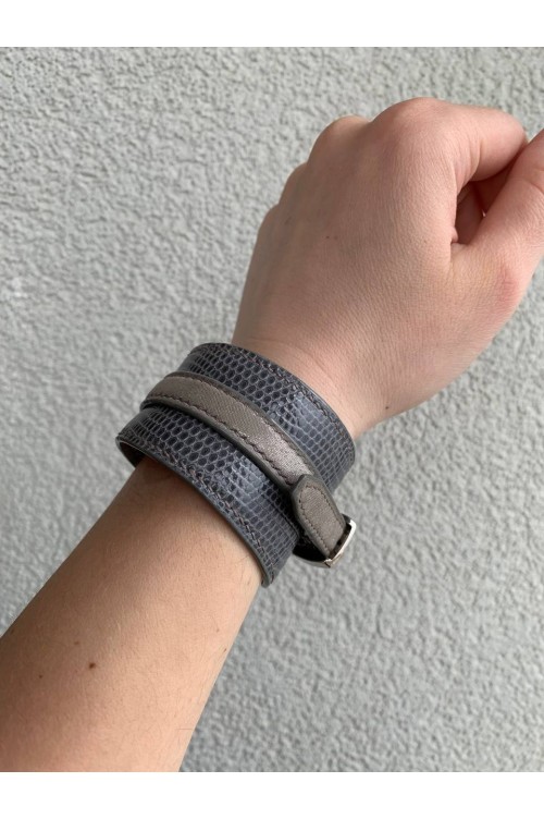 Grey Lizard Cuff