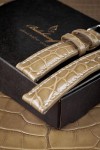 Alligator flanks Padded watch strap