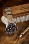 Louisiana Taupe Beige flanks - Handmade watch strap