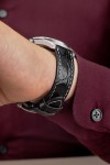 Alligator flanks Padded watch strap