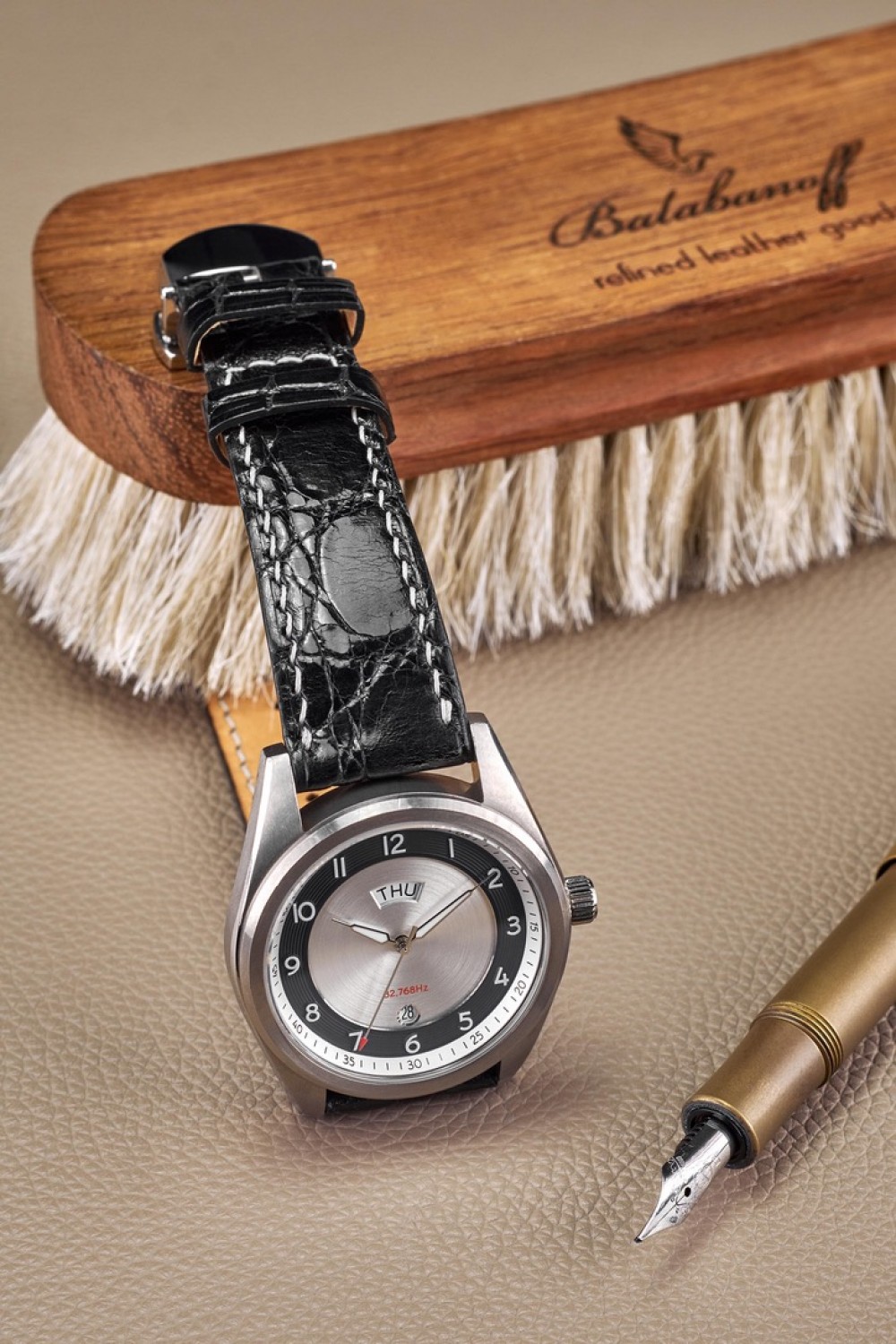 Alligator flanks Padded watch strap