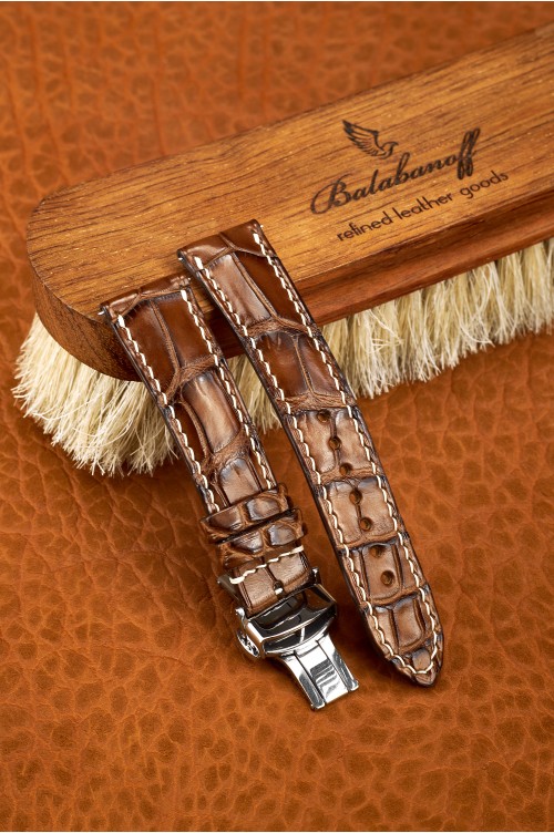 Louisiana Vintage Brown - Handmade watch strap