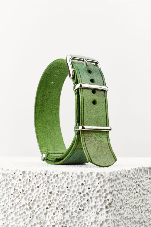 NATO Conceria La Bretagna Camo leather strap band 